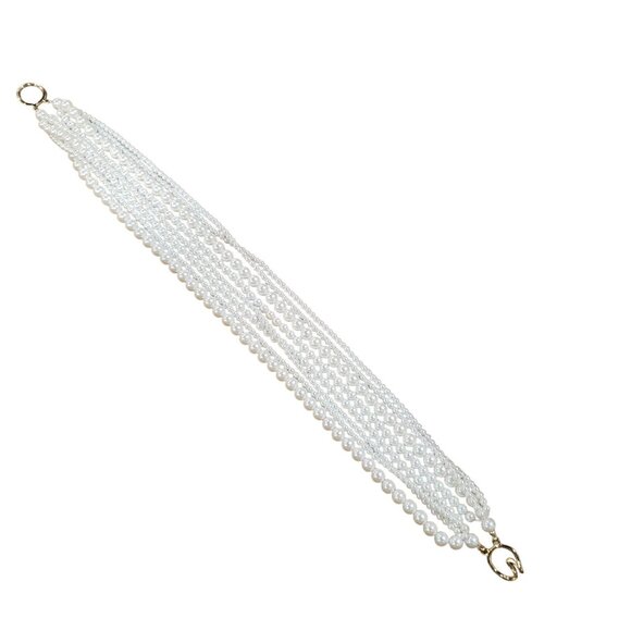 Stunning 16 Inch Faux Pearl Necklace Gold Clasp Worn Twisted or Straight Vintage - Picture 5 of 6